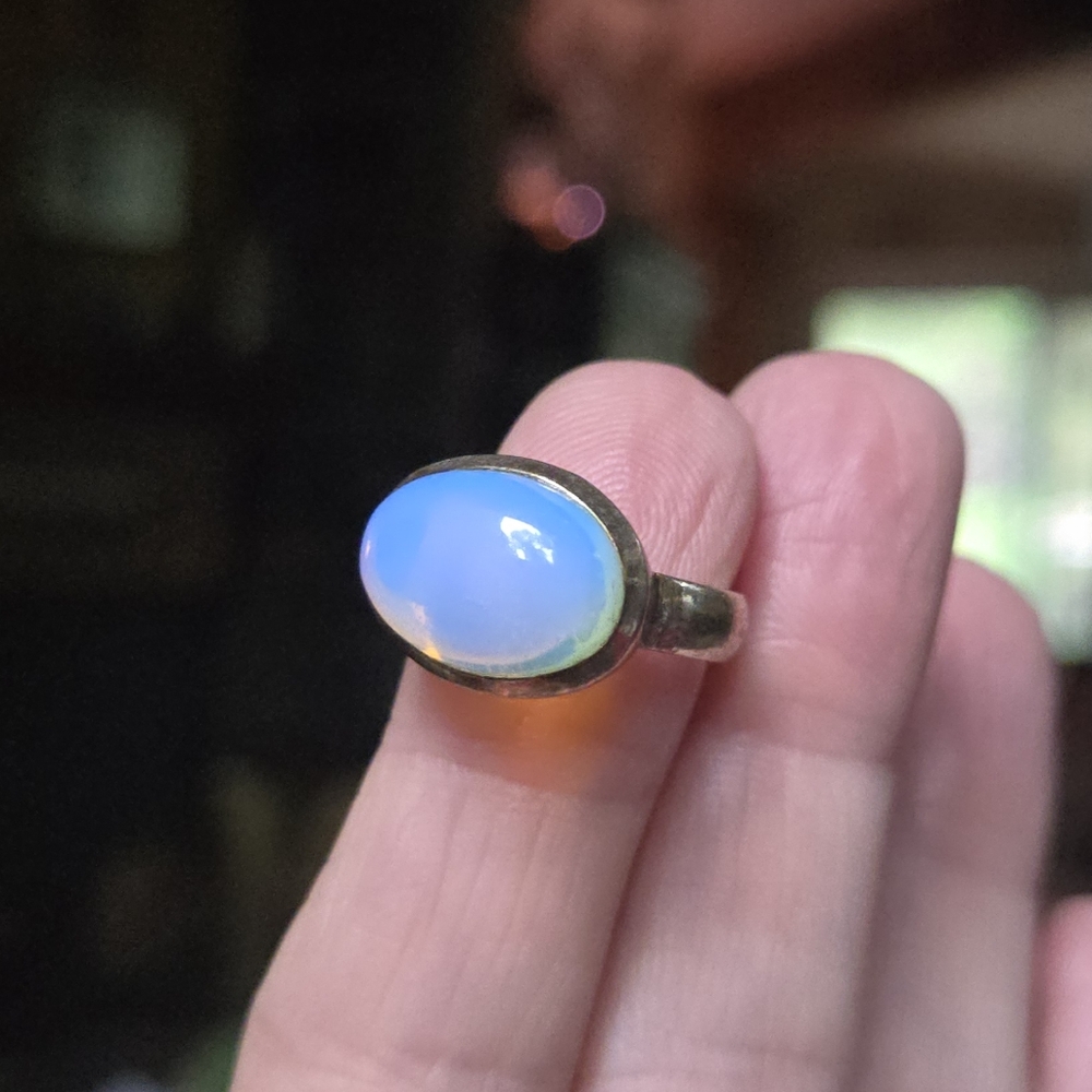 Opalite sterling Ring sz6.5 - Picture 4 of 7